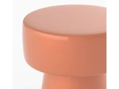Mesa auxiliar redonda de metal naranja - Athéna