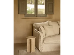 Mesa auxiliar redonda de mármol daino reale DECOWOOD de Ø28x45cm - TOSCANA - DECOWOOD