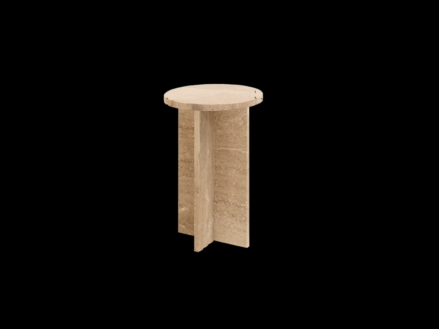 Mesa auxiliar redonda de mármol daino reale DECOWOOD de Ø28x45cm - TOSCANA - DECOWOOD
