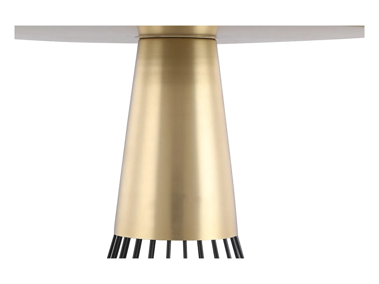 Mesa auxiliar redonda de acero lacado negro y dorado 41 cm diám. SPLEEN