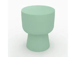 Mesa auxiliar redonda de metal verde - Prisca
