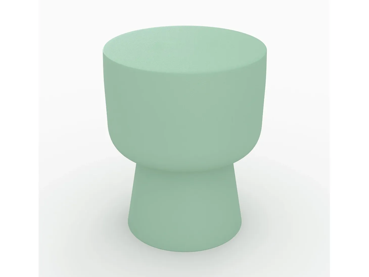 Mesa auxiliar redonda de metal verde - Prisca