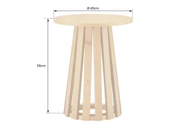 Mesa auxiliar redonda estilo escandinavo de madera LIV