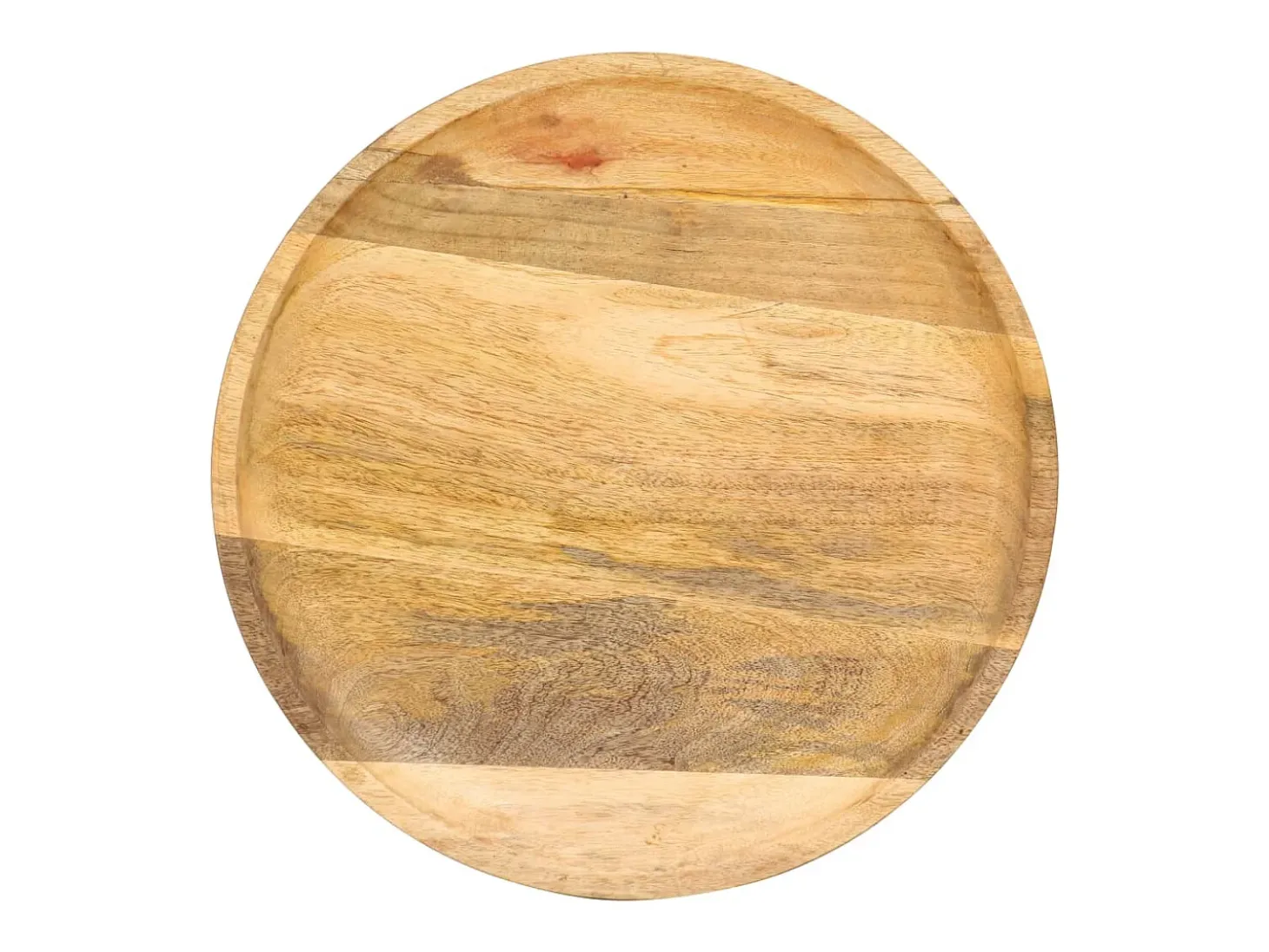 Mesa auxiliar redonda madera maciza de mango 43x43x66 cm
