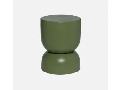 Mesa auxiliar, rincón de sofá, mesita metal ø32 x h42cm verde