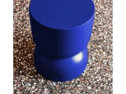 Mesa auxiliar, rincón de sofá, mesita metal ø32 x h42cm azul