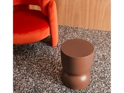 Mesa auxiliar, rincón de sofá, mesita metal ø32 x h42cm terracota