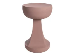 Mesa auxiliar rosa Margarita de metal para un estilo delicado
