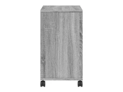 Mesa auxiliar ruedas madera ingeniería gris Sonoma 50x30x55 cm