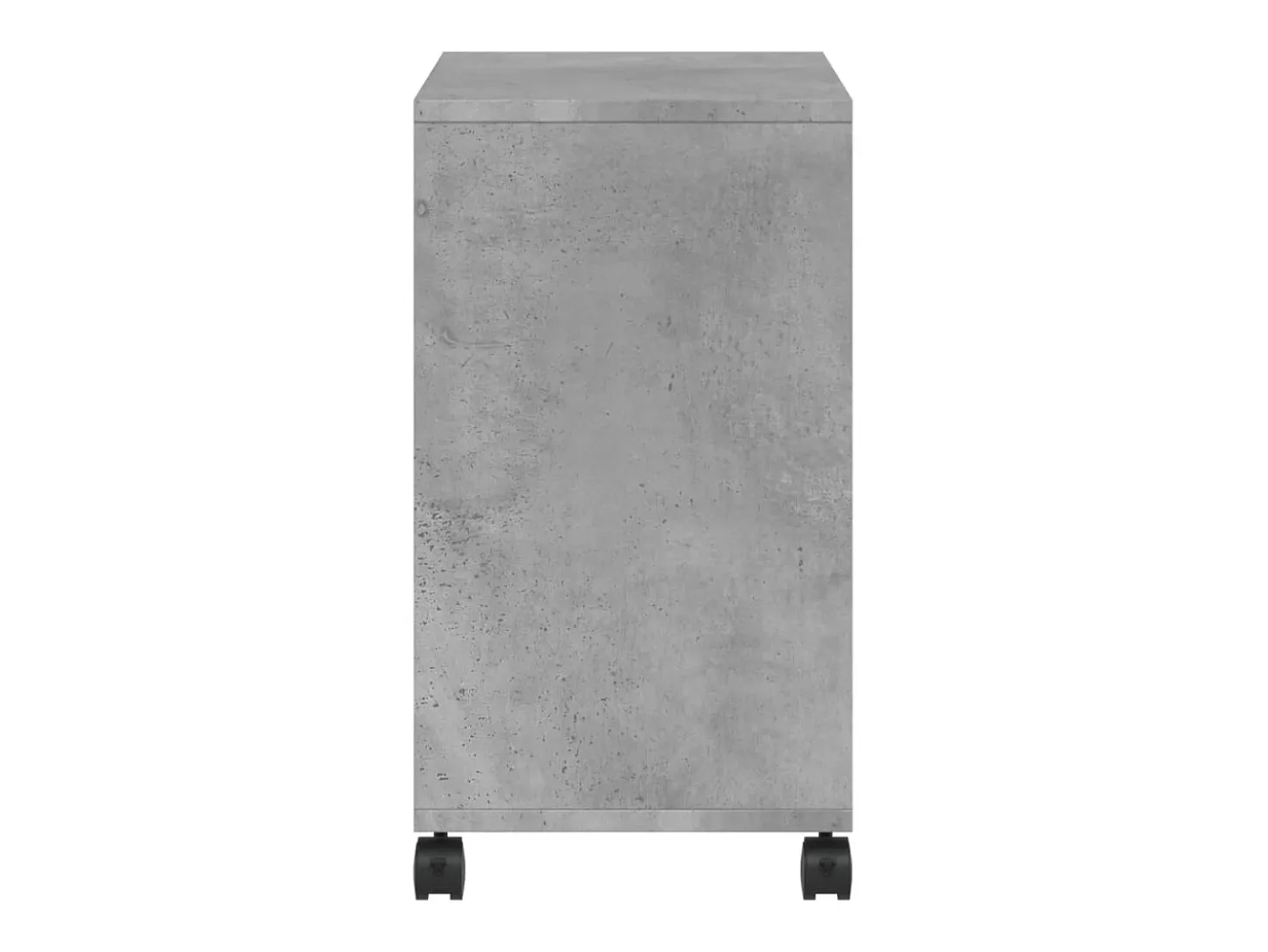 Mesa auxiliar ruedas madera ingeniería gris hormigón 50x30x55cm