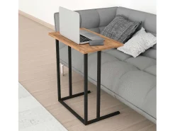 Mesa Auxiliar Salón Negro Roble Safir 60x65x36 cm