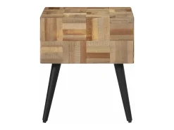 Mesa auxiliar teca reciclada maciza 40x40x45 cm