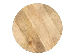 Mesa auxiliar 45x(45-62) cm madera de mango y hierro fundido