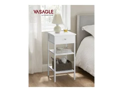 Mesa auxiliar 35x35x70 cm blanca
