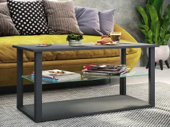 Mesa auxiliar y mesa de centro Wanilo Blanco AL. 45 x AN. 95 x P. 45 cm