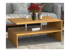 Mesa auxiliar y mesa de centro Maliso Blanco AL. 42 x AN. 90 x P. 60 cm