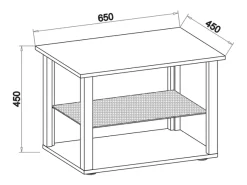 Mesa auxiliar y mesa de centro Wanilo Blanco AL. 45 x AN. 65 x P. 45 cm
