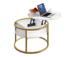 Mesa baja mármol blanco 57x57x47.5 marlo