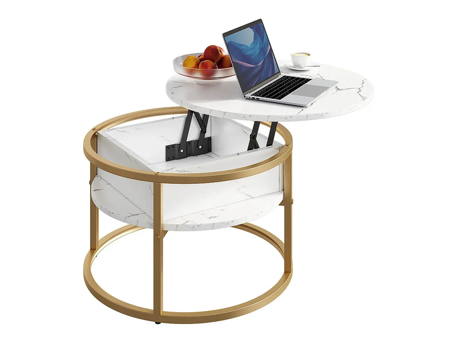 Mesa baja mármol blanco 57x57x47.5 marlo