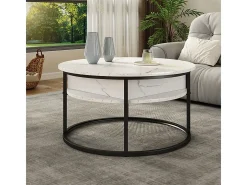 Mesa baja mármol blanco 77x77x52 marlo