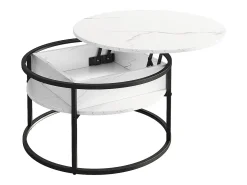Mesa baja mármol blanco 77x77x52 marlo