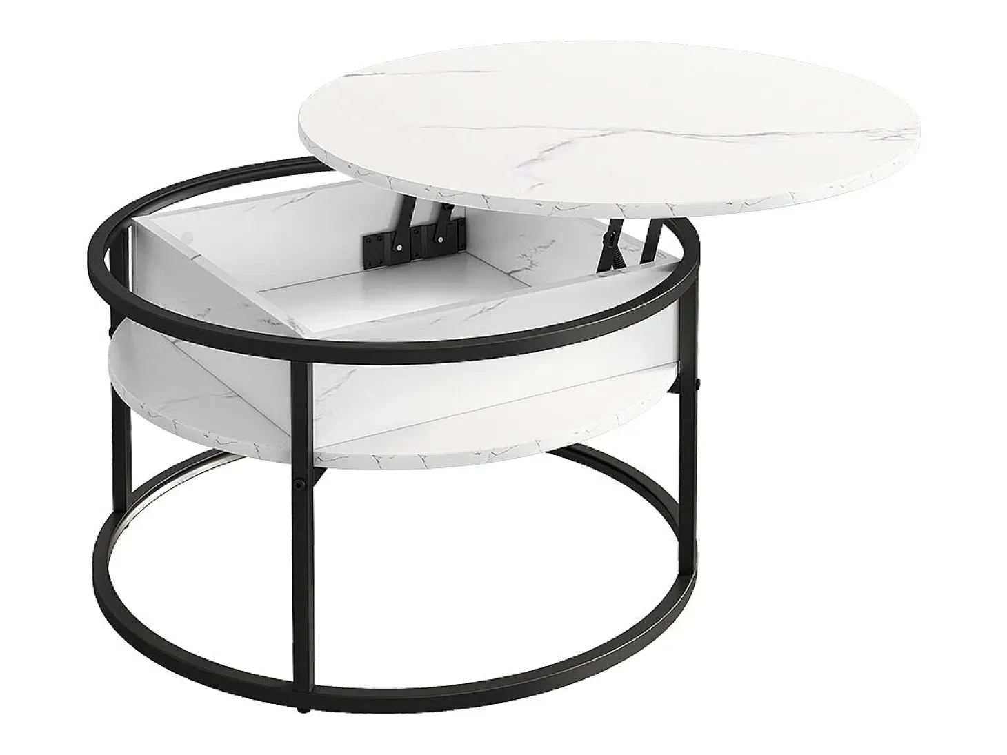 Mesa baja mármol blanco 77x77x52 marlo