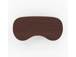 Mesa baja orgánica de madera maciza de mindi oscuro - Brandan
