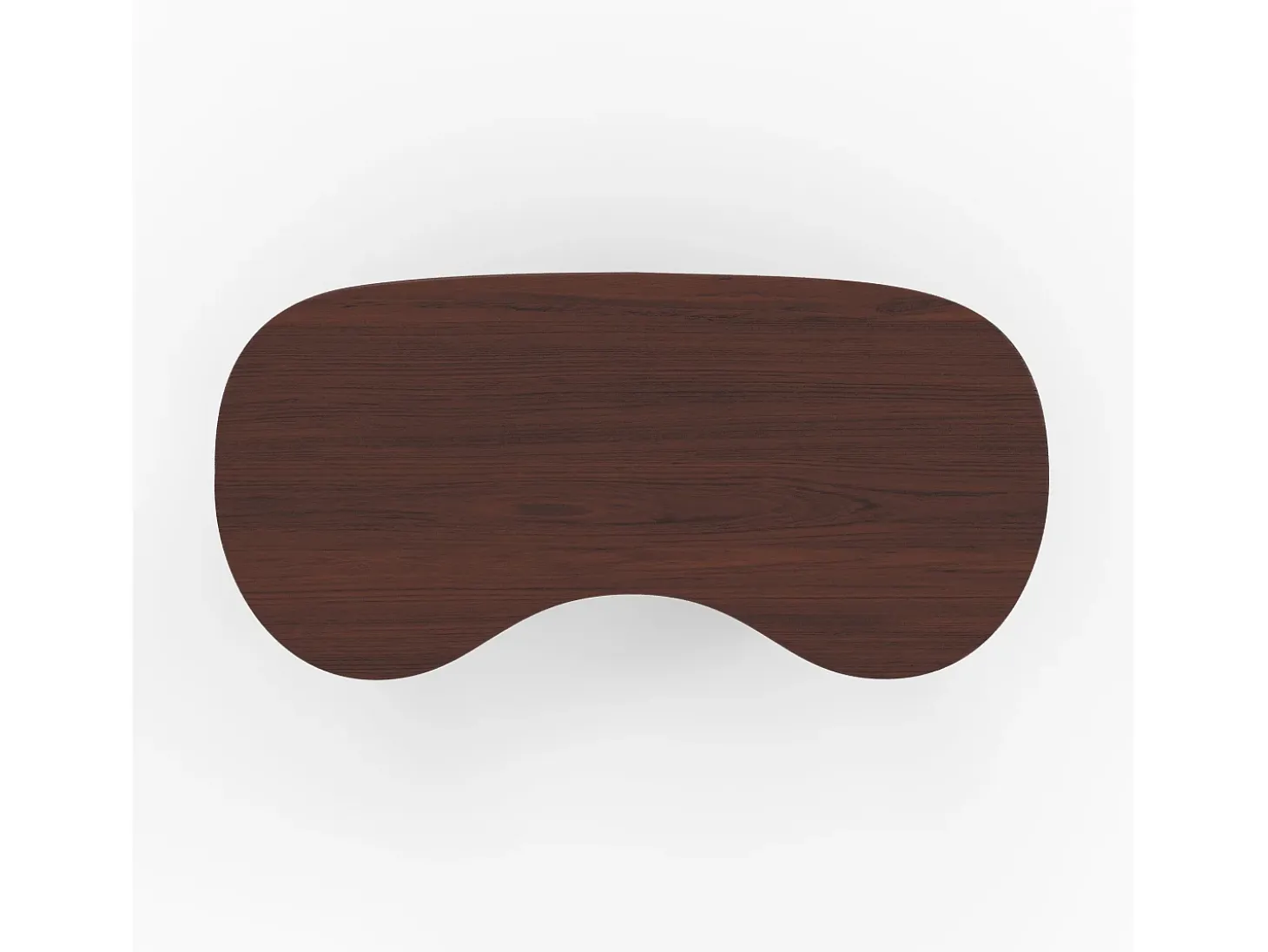 Mesa baja orgánica de madera maciza de mindi oscuro - Brandan