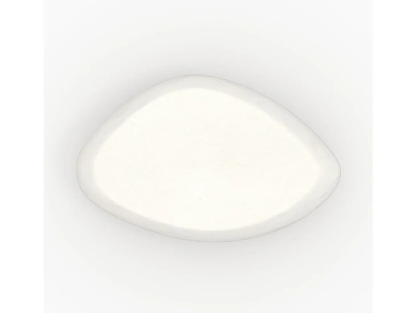 Mesa baja ovalada blanca en fibra de arcilla efecto hormigón 105 cm - Maui