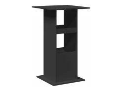 Mesa bar con almacenaje madera ingeniería negra 60x60x102 cm