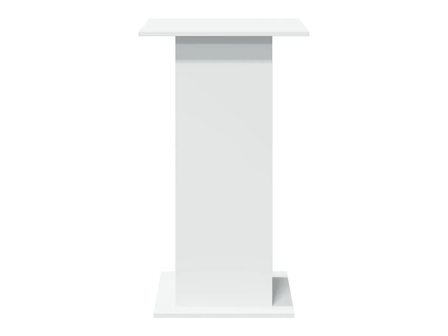Mesa bar con almacenaje madera ingeniería blanca 60x60x102 cm