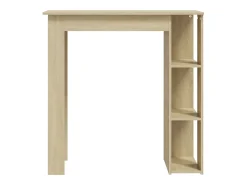 Mesa bar con estante contrachapada roble Sonoma 102x50x103,5 cm
