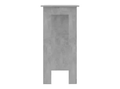 Mesa bar con estante contrachapada gris hormigón 102x50x103,5cm ES772025