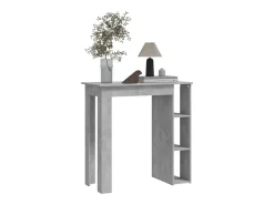 Mesa bar con estante contrachapada gris hormigón 102x50x103,5cm ES772025