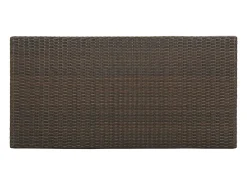 Mesa bar estante almacenaje 120x60x110cm ratán sintético marrón