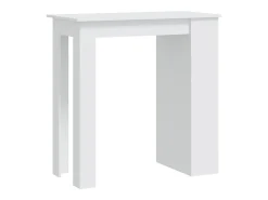 Mesa bar estante almacenaje contrachapada blanco 102x50x103,5cm ES872893