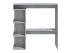 Mesa bar estante almacenaje gris Sonoma 100x50x101,5 cm