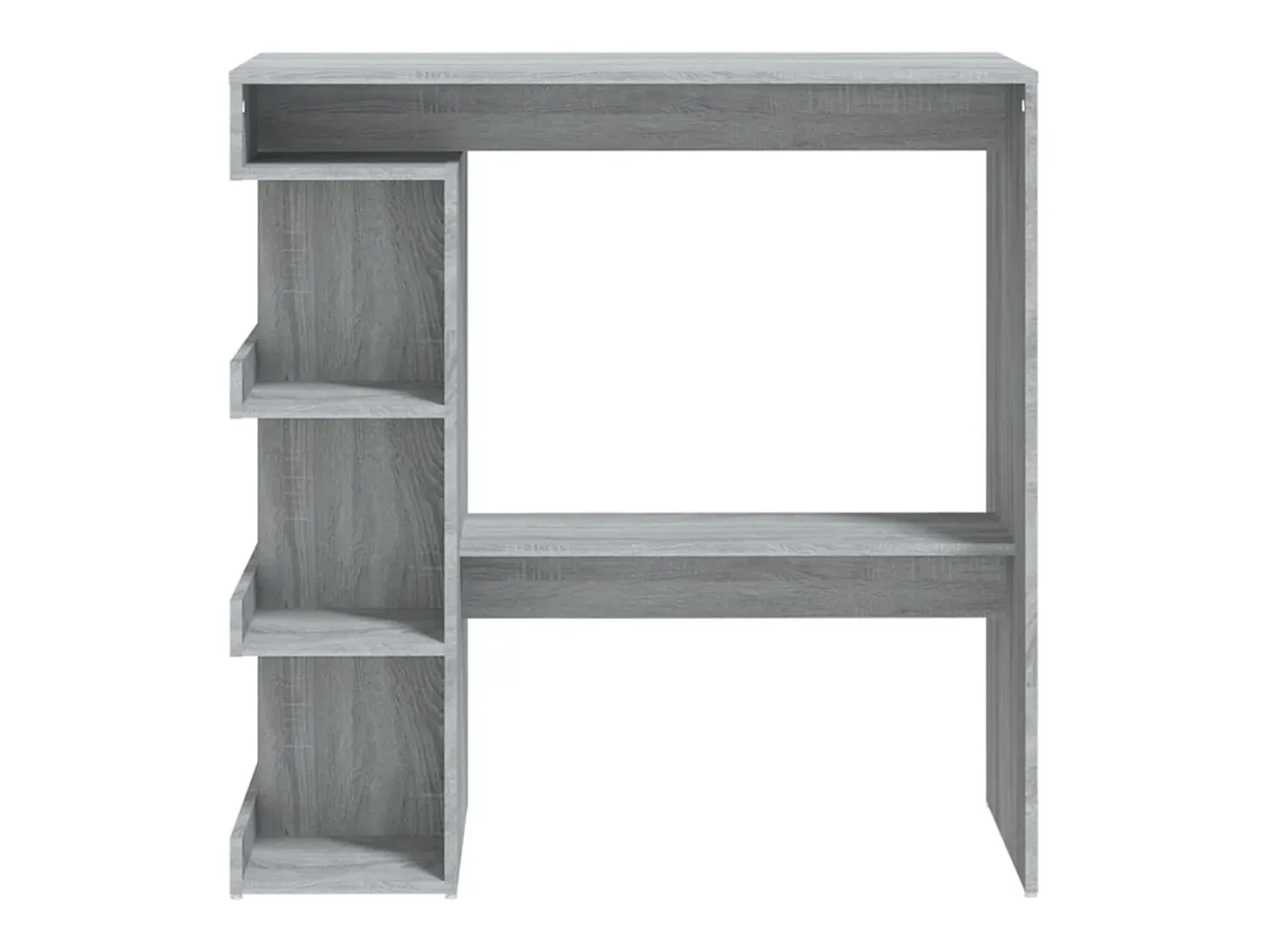 Mesa bar estante almacenaje gris Sonoma 100x50x101,5 cm