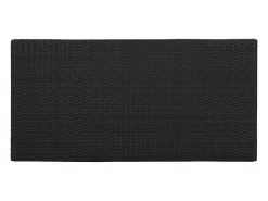 Mesa bar estante almacenaje 120x60x110cm ratán sintético negro