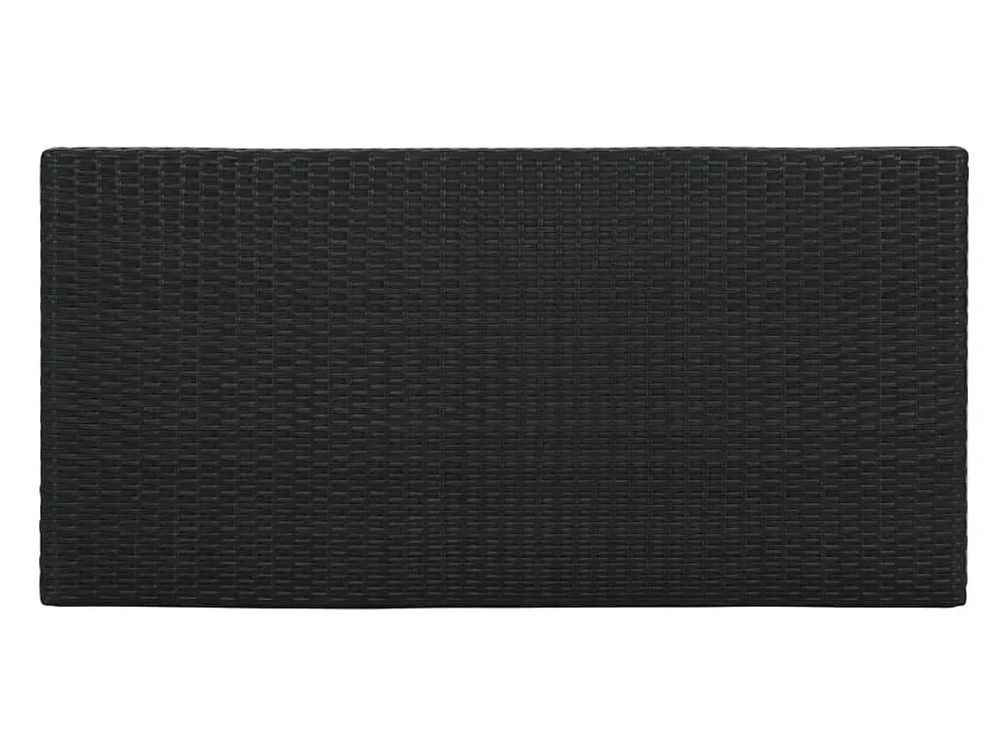 Mesa bar estante almacenaje 120x60x110cm ratán sintético negro