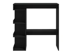 Mesa bar estante almacenaje contrachapada negro 100x50x101,5 cm ES638505