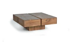 Mesa centro de diseño en madera de acacia