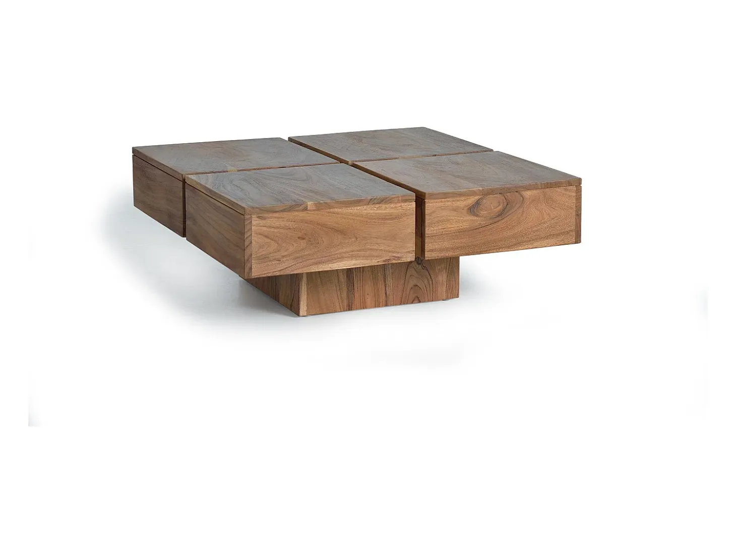 Mesa centro de diseño en madera de acacia