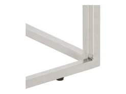 Mesa consola acero inoxidable madera maciza reciclada plateada