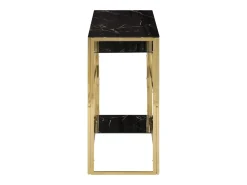 Mesa consola acero inoxidable dorado y vidrio templado ES263699