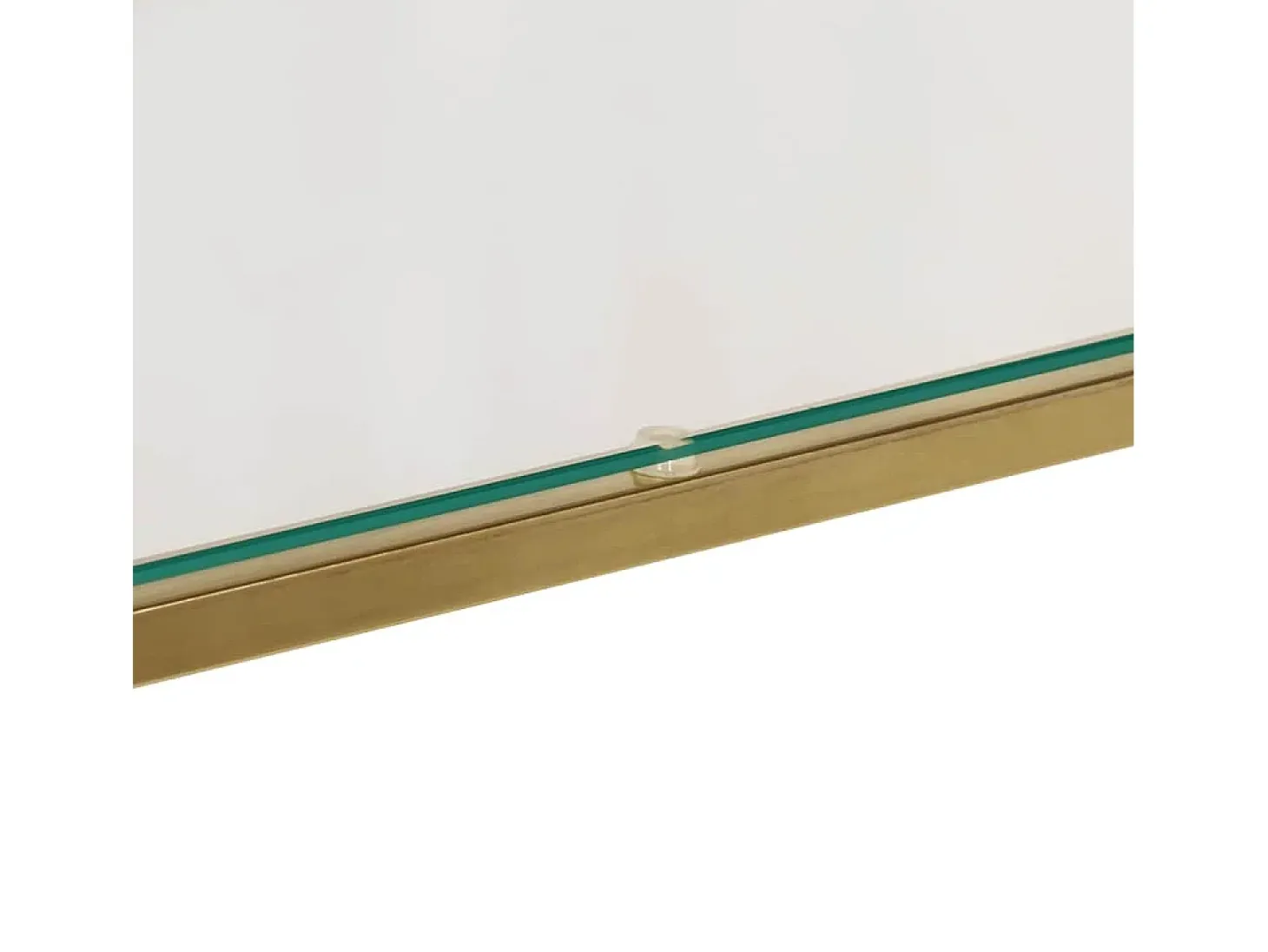 Mesa consola acero inoxidable dorado y vidrio templado