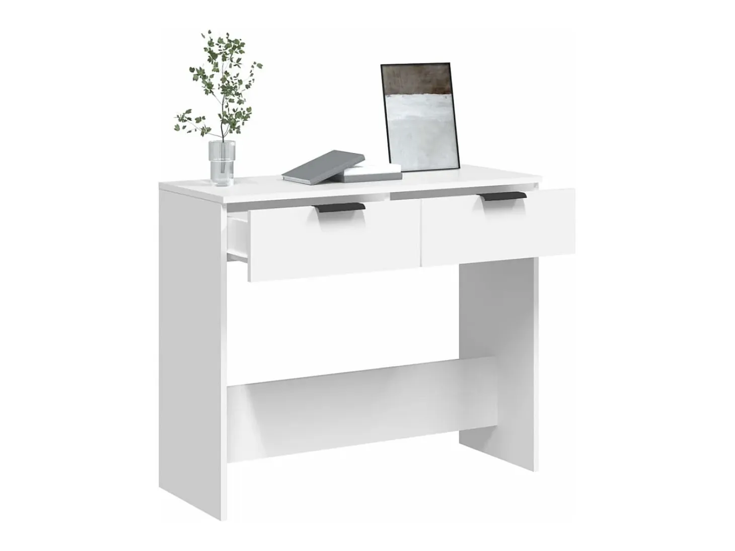 Mesa consola Blanca 90x36x75 cm Madera de ingeniería