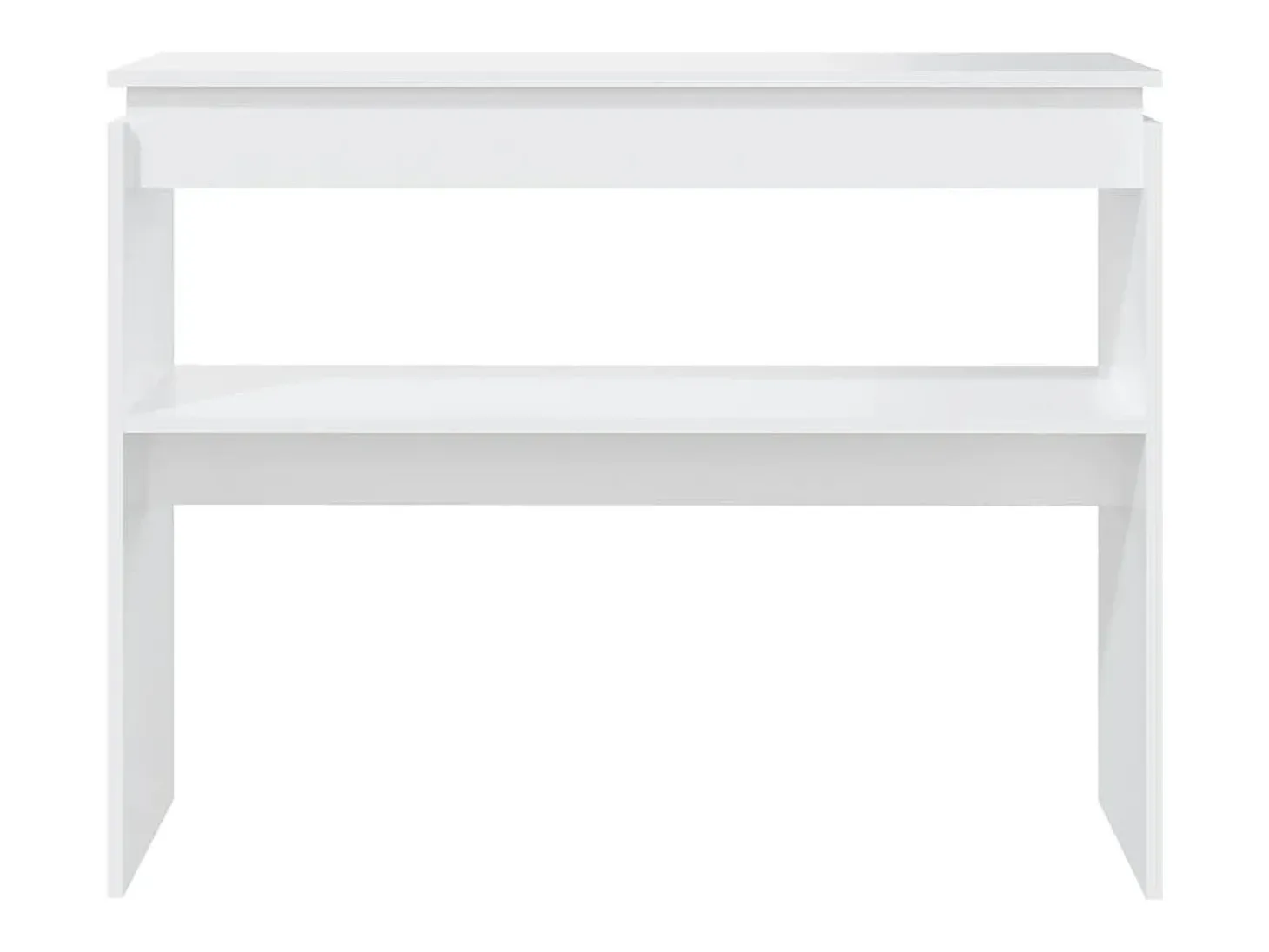 Mesa consola blanca 102x30x80 cm madera de ingeniería