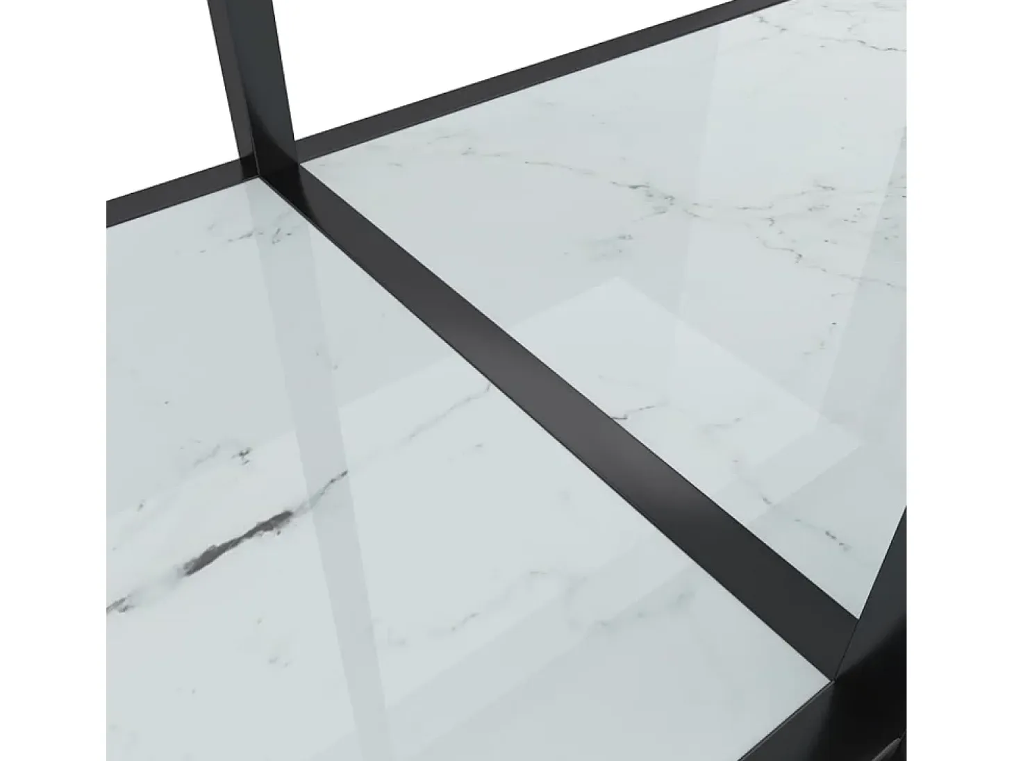 Mesa consola Blanca 200x35x75,5 cm Cristal templado