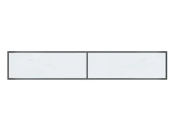 Mesa consola Blanca 200x35x75,5 cm Cristal templado